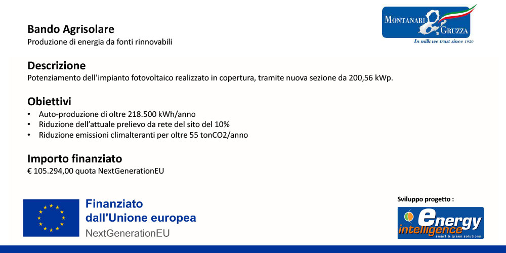 Bando Agrisolare: la nostra energia proviene da fonti rinnovabili